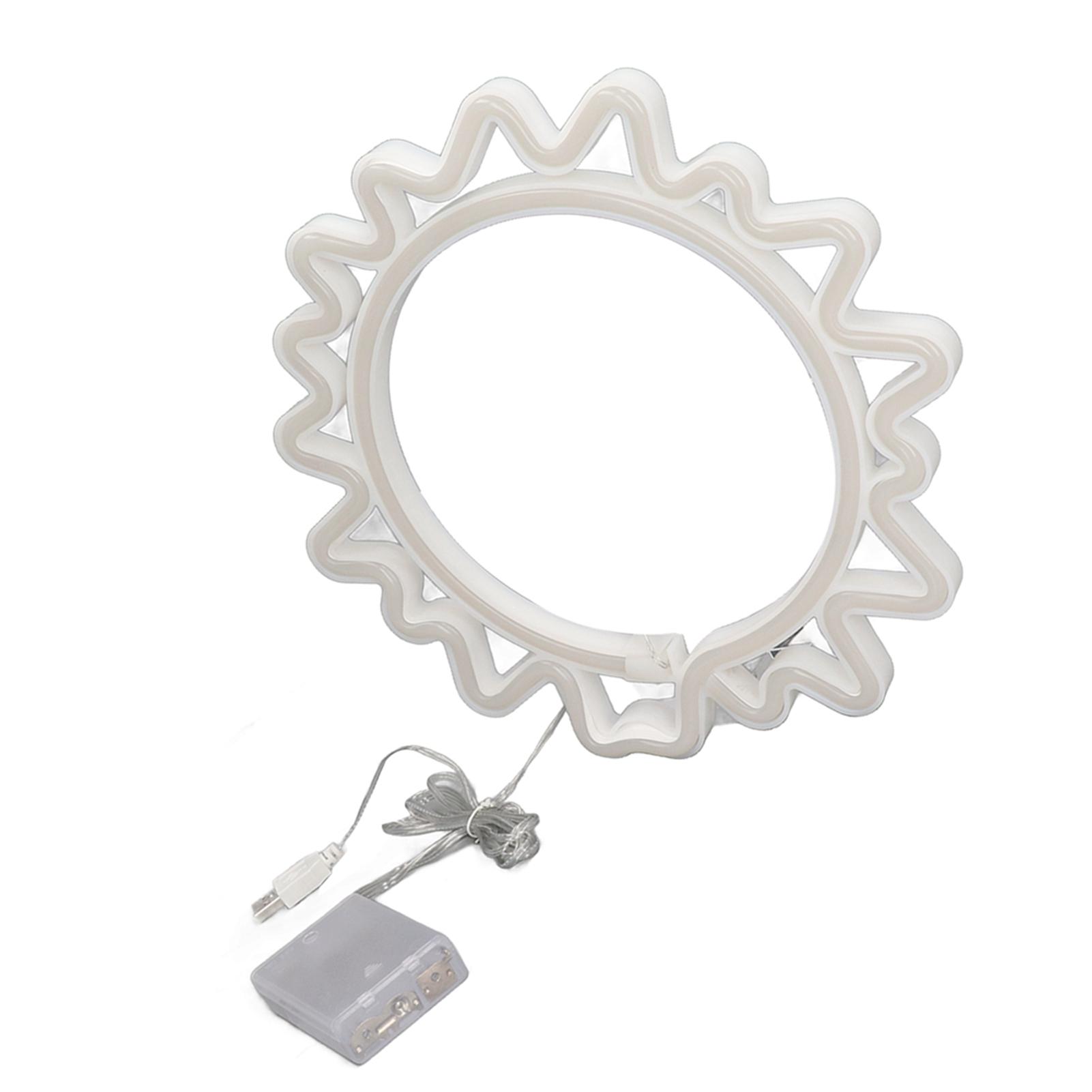 

Sun Neon Light Sign USB Rechargeable Battery Operated LED Neon Sunflower Wall Decoration Light for Home Bar Christmas