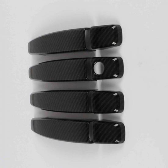 Side Door Handle Lid Cover Trim For 2015- Chevrolet Chevy Trax Carbon Fiber