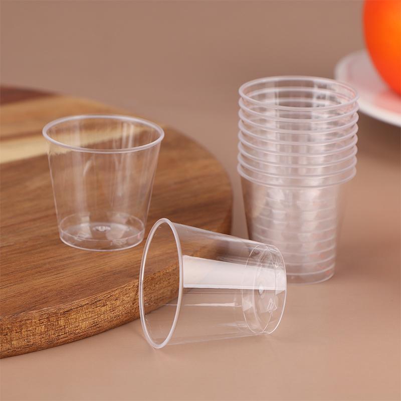 50Pcs 30Ml Disposable Mini Clear Plastic Cup Outdoor Picnic Birthday Kitchen Party Shot Glasses Jelly Cups Tableware Tasting