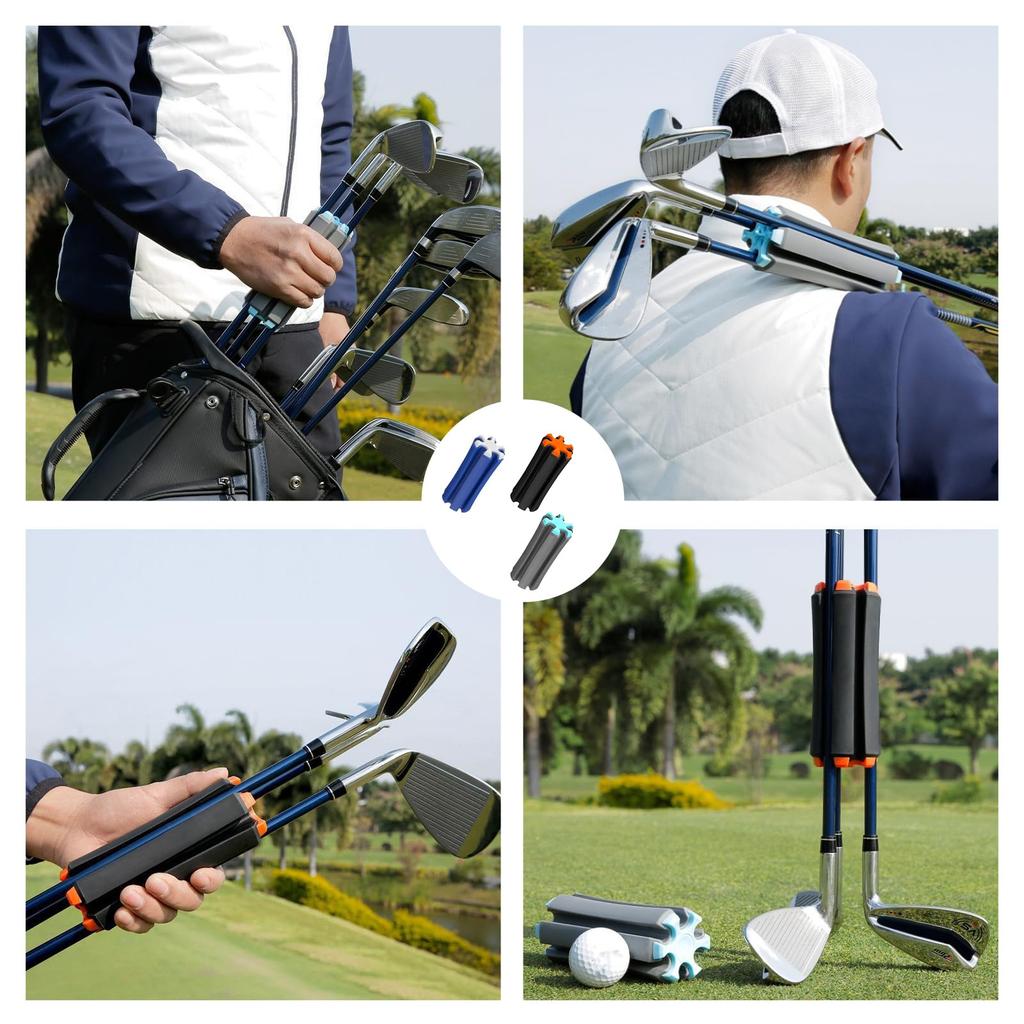 JnTech Golf Club Holder Fixed Storage Club Case Club Carry Case Golf Club Bracket Golf Brush Golf Cleaning Brush Storage Stand Golf Club Portable