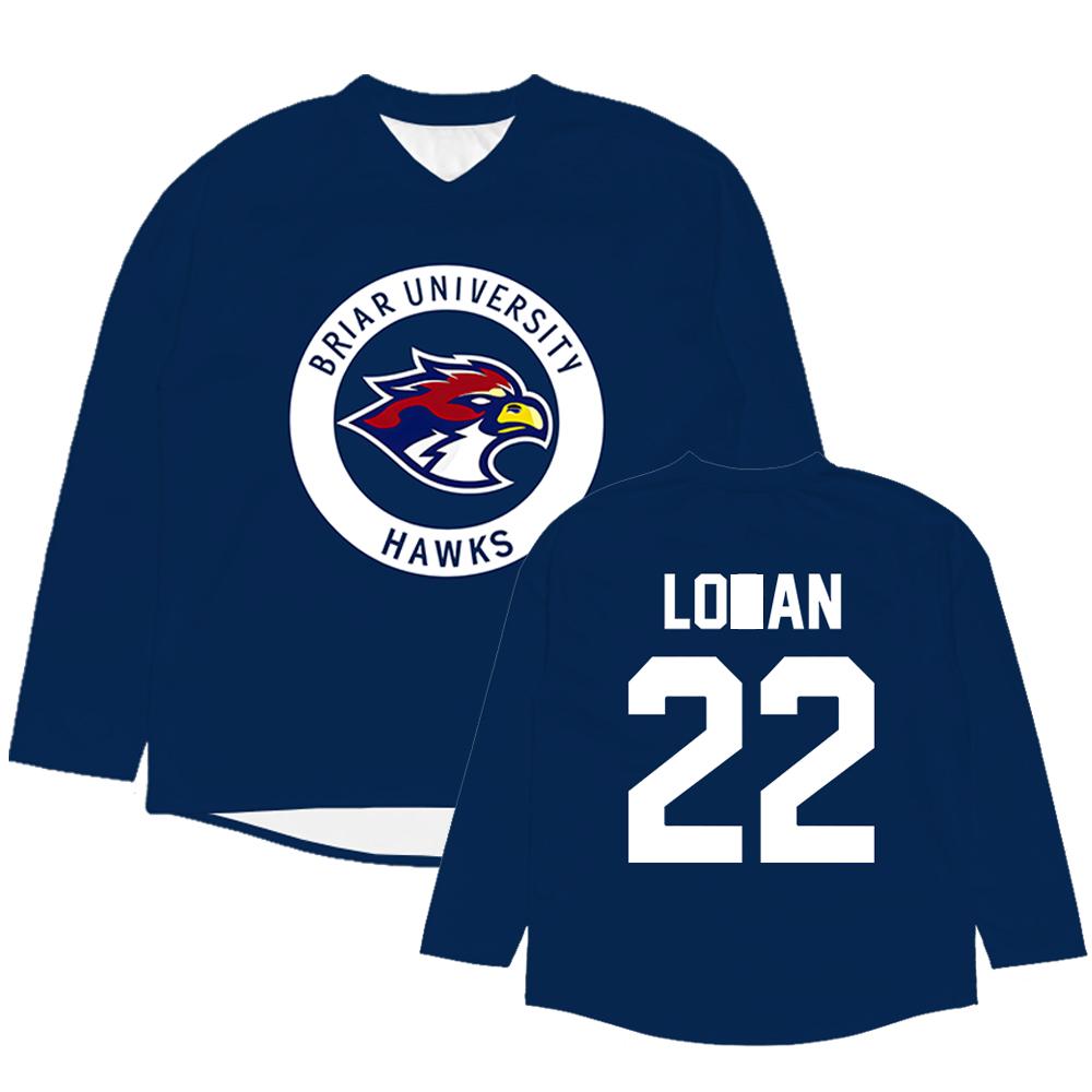 

Off Campus Briar University Hockey Jersey Graham 44 22 DI LAURENTIS 66 Tucker46 Design T-shirt Long Sleeve Men Women Tshirts 3D jerseys summer Tops XS