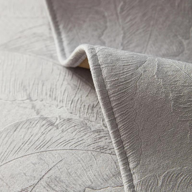 Luxury Feather Sofa Covers for Living Room Four Seasons Chenille Stereoscopic Jacquard Sofa Cushion Modern Non-slip Couch Cover