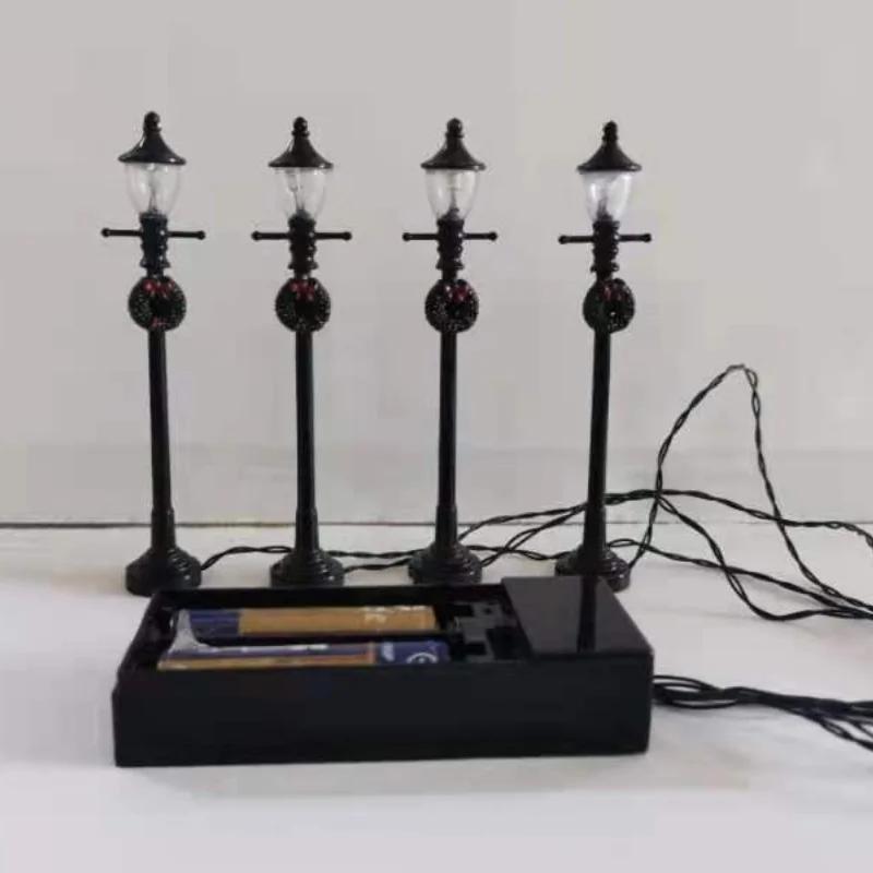 

4 шт./набор Миниатюрные модели уличных фонарей Кукольный домик Уличный фонарь Микро-ландшафт Аксессуары для сказочного сада