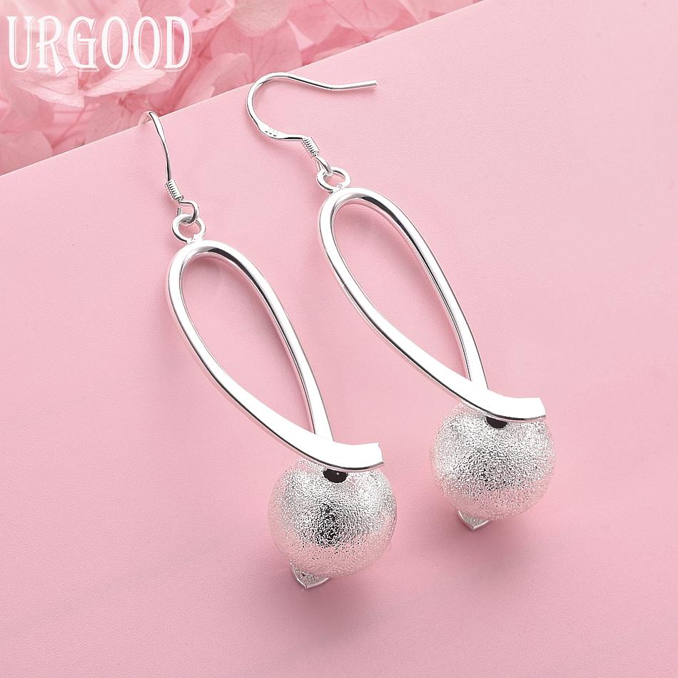 925 Sterling Silver Fashion Pierced Earrings Wedding Jewelry