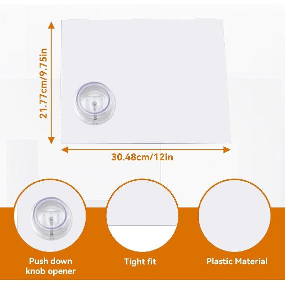 RV Screen Door Slider Panel, RV Replacement Screen Door Slider with Push Down Knob Opener Panel RV Screen Door Parts for Right Handed Doors, Clear