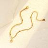 New Four-Leaf Clover Titanium Steel Anklet Women's Lightweight Niche Delicate Not Lose Color Summer Beach Anklet