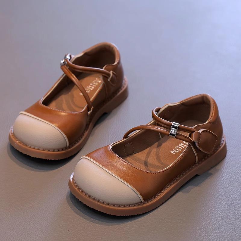 

Кожаные туфли для девочек, туфли Мэри Джейн мелкого кроя, весенне-осенние модели, туфли принцессы на мягкой подошве для маленьких девочек, функциональные кожаные туфли 36 коричневый