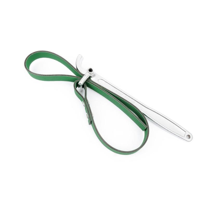 Adjustable High Carbon Steel Ratcheting Reversible Chain Belt Oil Filter Spanner Pipe Fitter Wrench Tool Fine Tooth Jaw 11 inches