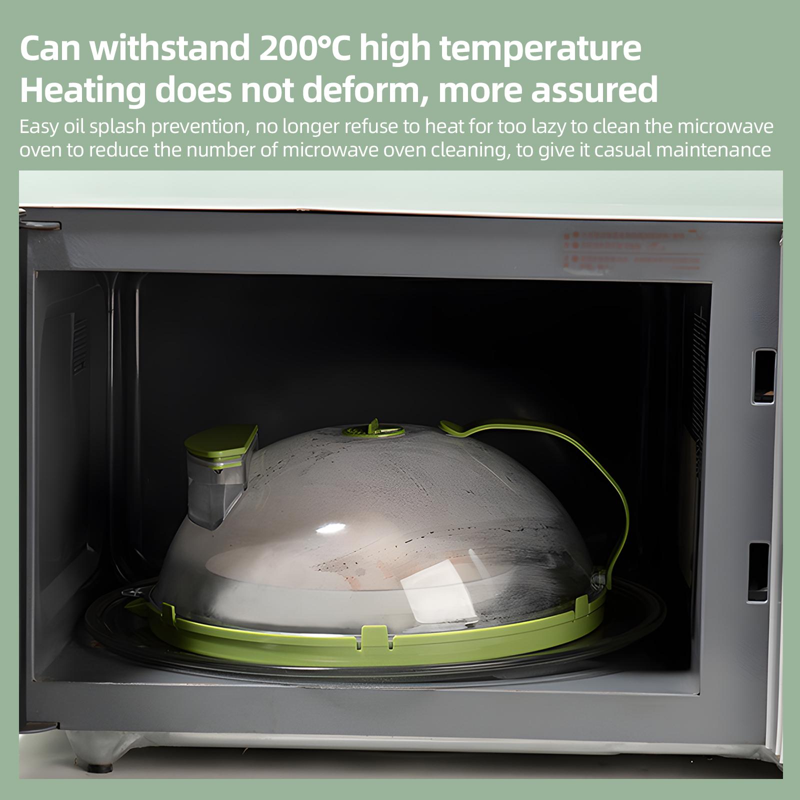 

Крышка от брызг для микроволновой печи для еды Прозрачная защита от брызг для микроволновой печи Крышка для плиты с ручкой Регулируемые отверстия для выпуска пара Water injection