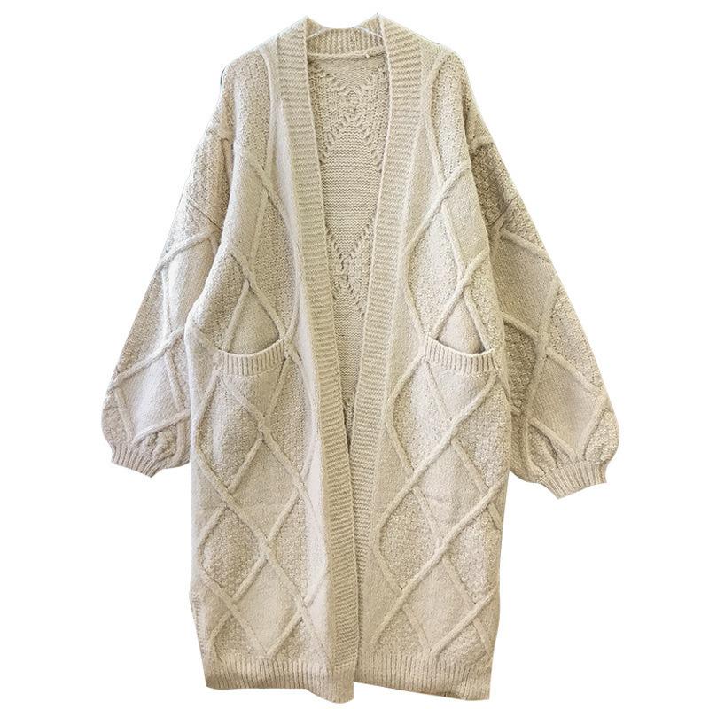 Women Long Sleeve Long Hooded Cardigans Sweater Loose Knitted Sweaters Cardigan Outwear Coat
