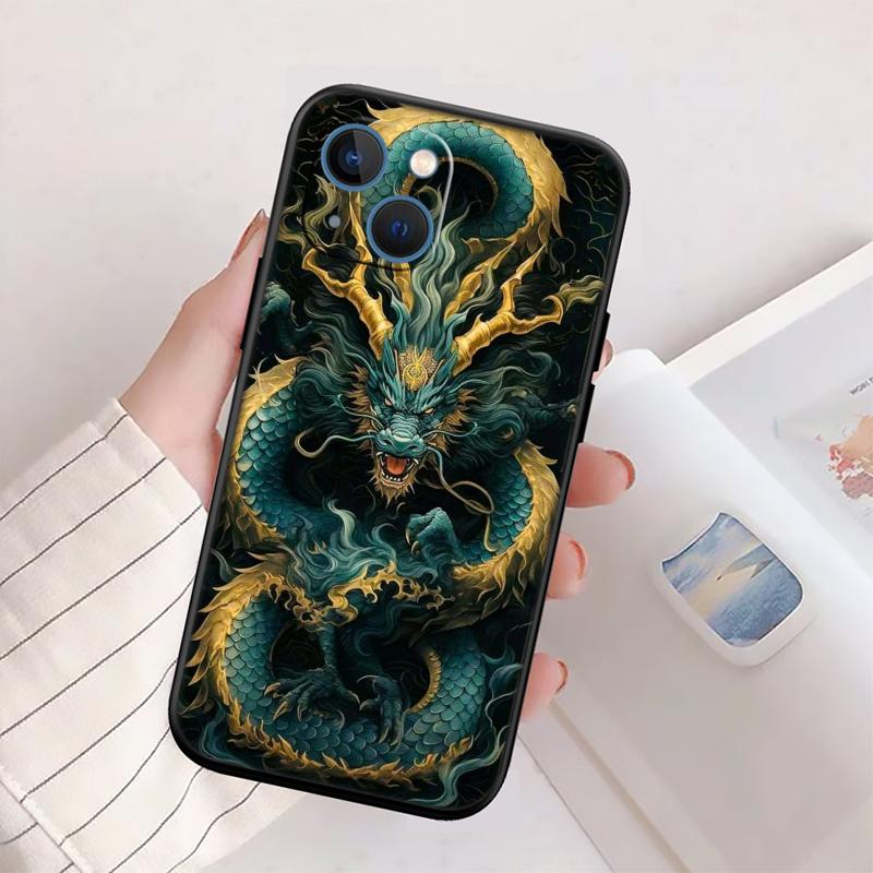 QE7 Chinese Dragon New High-End Shell Phone Case for iPhone SE X XS XR 16E 17 11 Pro Max 8 7 6 6s Plus Air