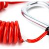1.8m x 5mm Trailer Safety Cable, Trailer Brake Cable, Coiled Cable, for Emergency Towing of Camper Trailer