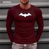 Bat Graphic 3D Printed Men's T-shirts Long Sleeve Street Style Hip Hop T-shirts Plus Size Loose Casual Sporty Tops Clothing