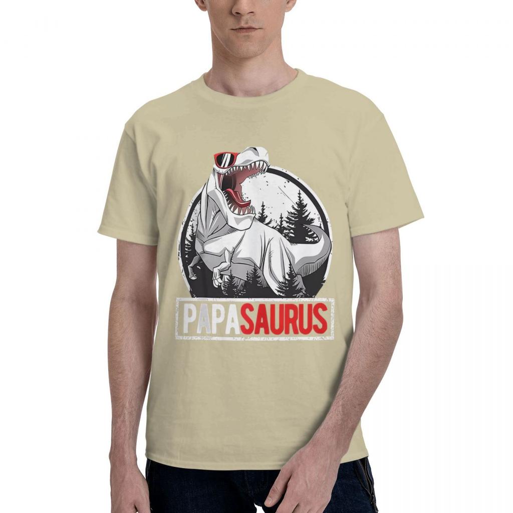 PapaSaurus Men Papa Saurus 100 Cotton Casual Breathable Confortable TShirt Funny Mens TShirt Mens Wear
