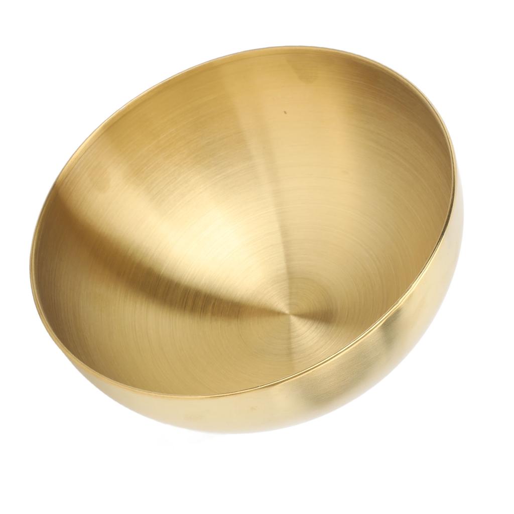 Salad Bowl Stainless Steel Mixing Bowls Double Walled Insulation Dustproof Round Bowl for Home Restaurant Camping