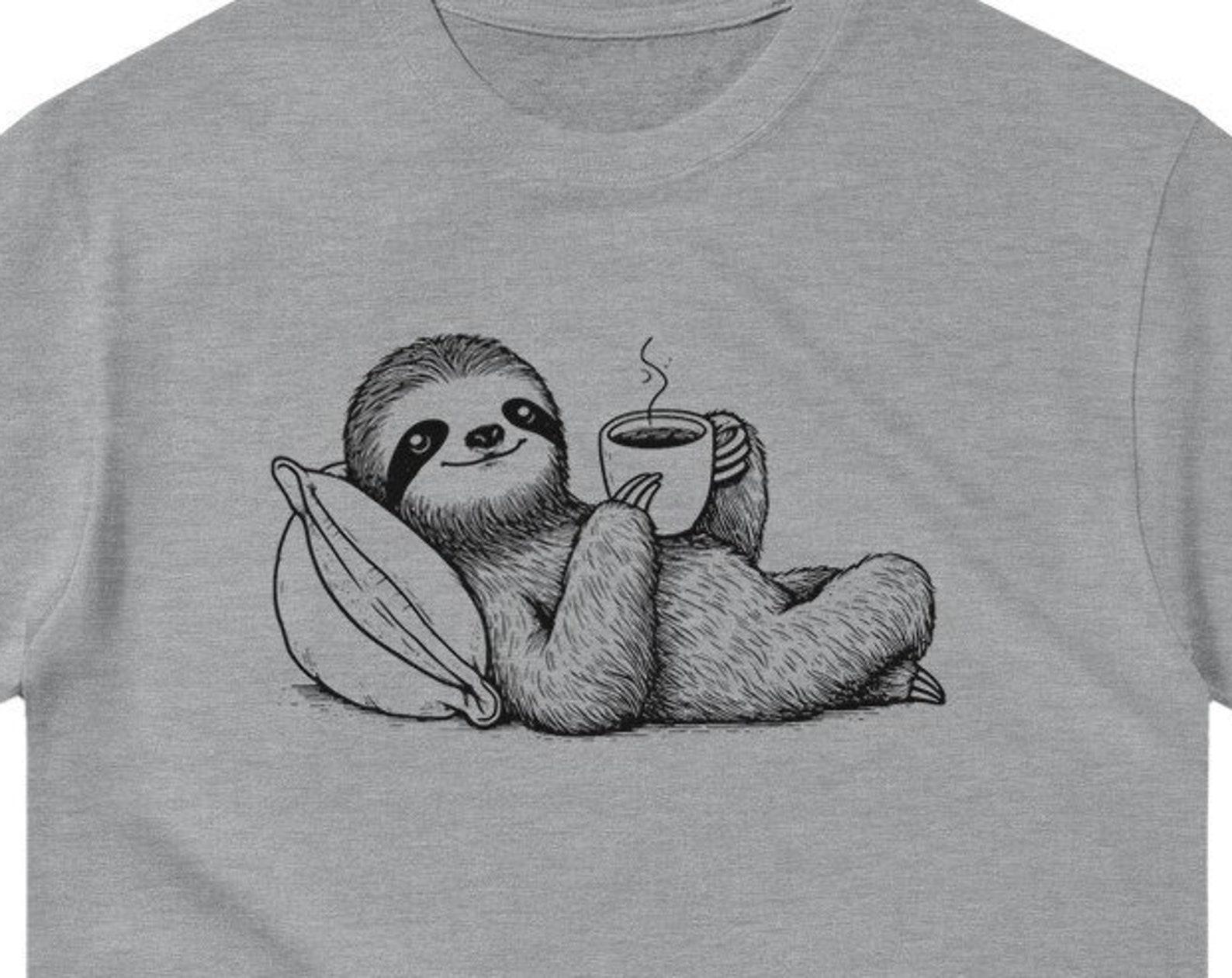 Sloth Brew Break T-shirt, Animal Lover Shirt, Gifts For Him, Sloth Gifts, Funny Animal Shirt, Cute Animal shirt, Gifts For Her XL