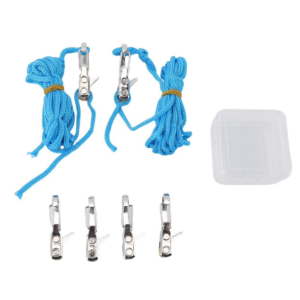 Rope Adjuster Easy Control Quick Adjustment Secure Fixation Cord Tensioner with Rope and Box for Camping Boating