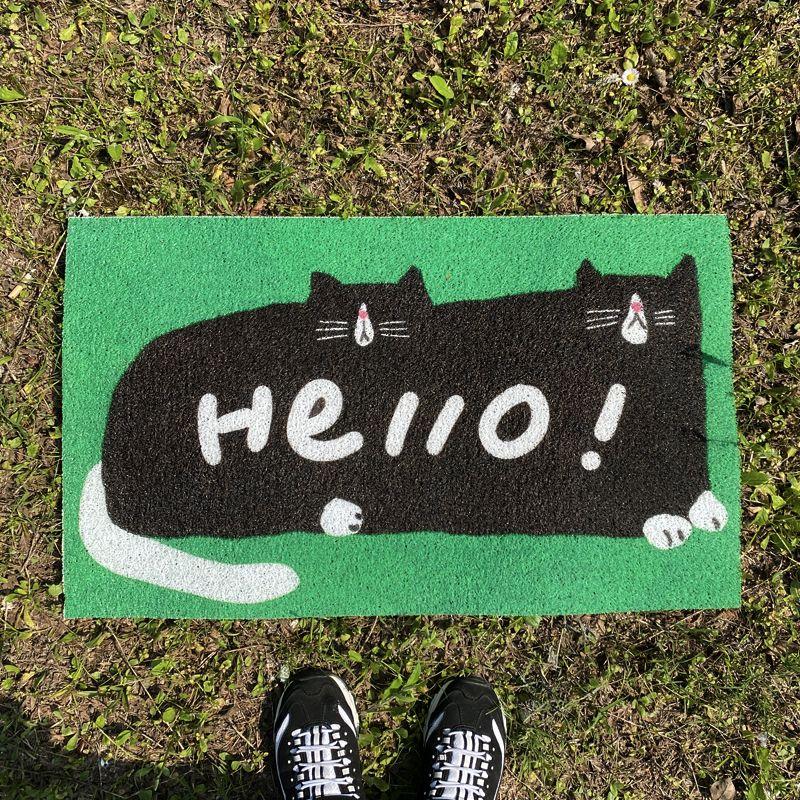 

Ins Wind Cat Entry Door Silk Ring Non-slip Mat Entering The Door Entry Pvc Foot Pad Dirt-resistant Carpet Porch Door Mat 40X60cm 15.7X23.6in