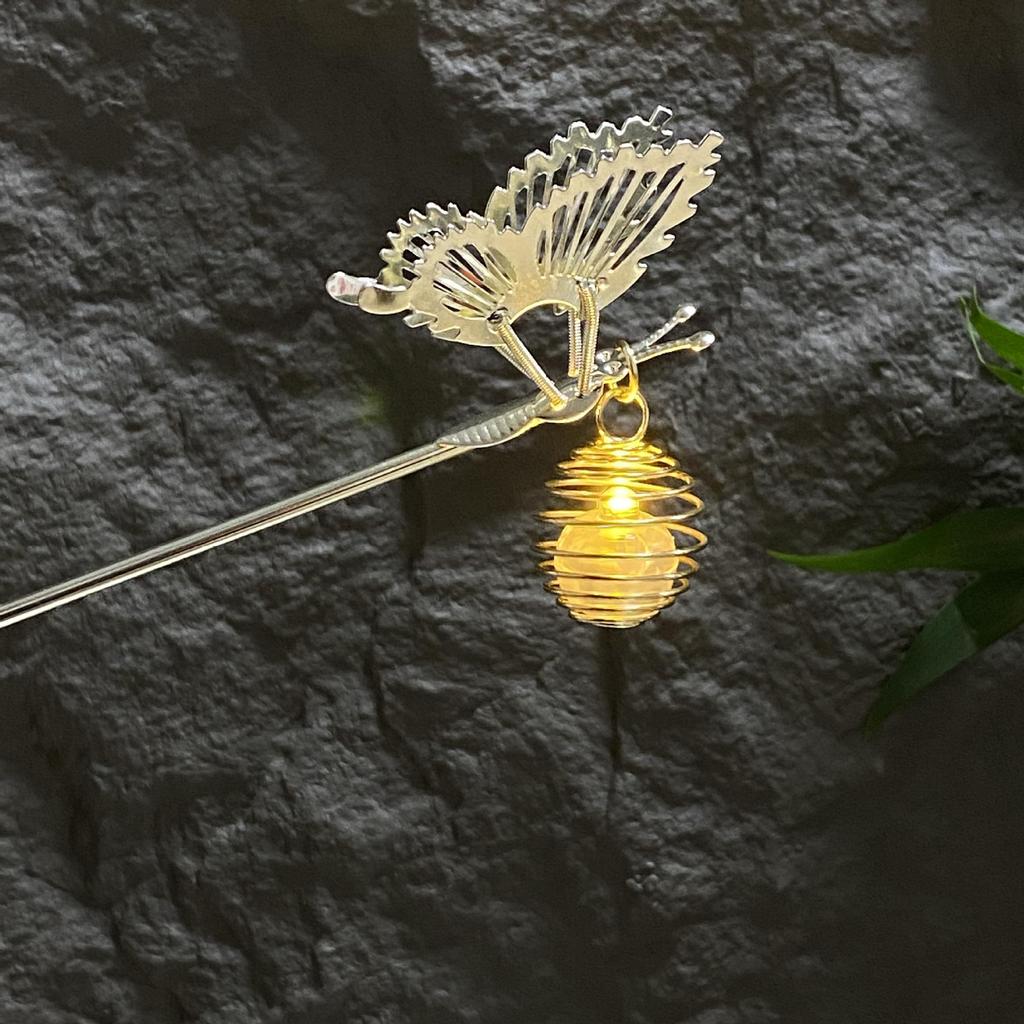 Fermacapelli Lanterna Luminosa di Alta Gamma per Gonne Hanfu - Popolare Accessorio Stile Paesaggistico