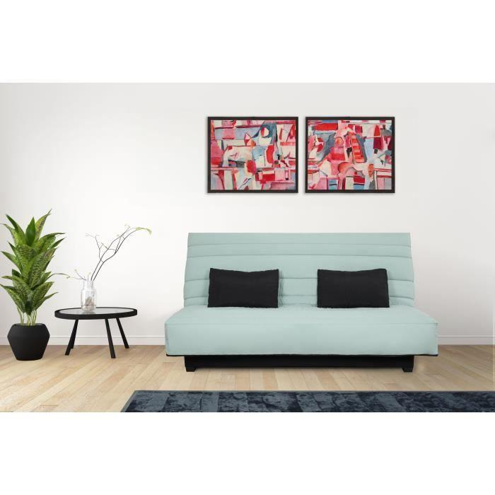 DUNLOPILLO Banquette clic clac 2 places - Vert - RÊVEUR