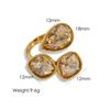CARLIDANA Fashion Jewelry Open Rings 18K Gold Plated Stainless Steel Simple Multi-Color Crystal Ring For Women Jewelry