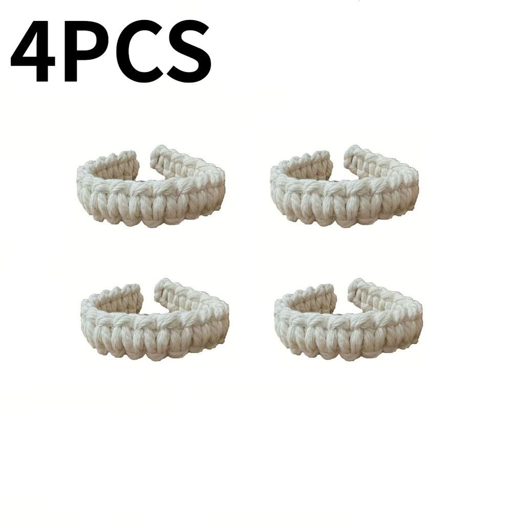 8PCS Handwoven Curtain Tiebacks Nordic Style Linen Rope Twisted Hemp Rope Curtain Clips Boho Rustic Curtain Holdbacks Home Decor