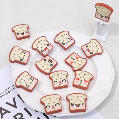 1 Piece Cute Kawaii Toast Rubber Eraser For Kids Novelty Stationery Office School Supplies