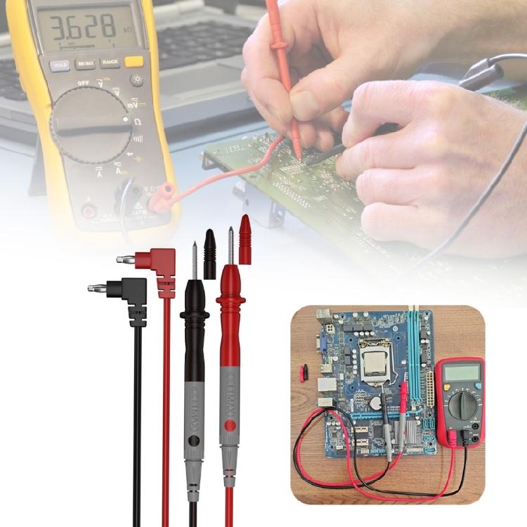 Heat Resistant Multimeter Test Leads  with PVC Insulation Multimeter Probes Leads  with Tip Pair for Stable Measurements