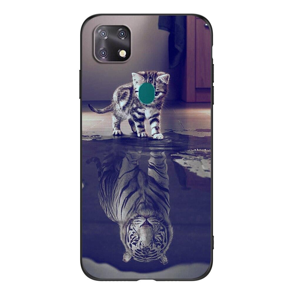 

Для ZTE Blade 20 Smart Case For ZTE Blade V2020 vita black tpu case лев вовк тигр дракон ZTE Blade V2020 vita