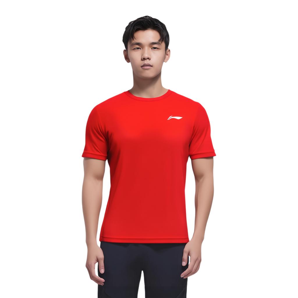 Li Ning Badminton Collection T Shirt Unisex Red AHST347-5