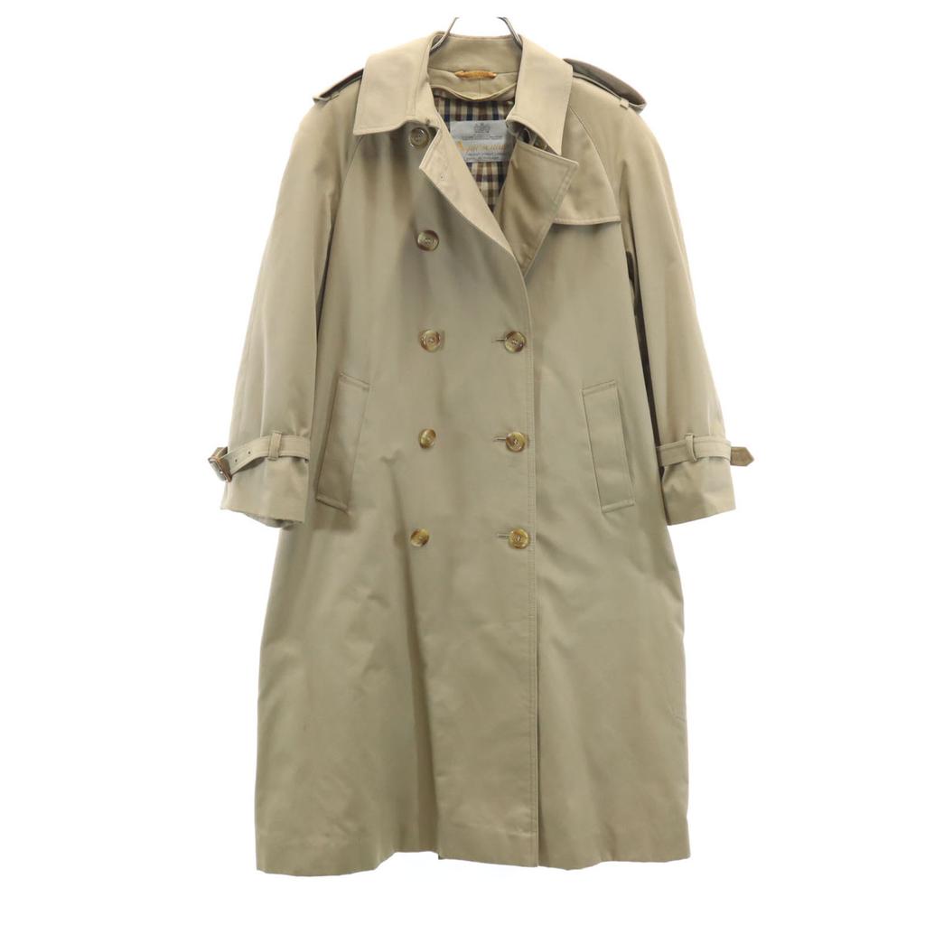 Aquascutum 80s Vintage AQUA5 Trench Coat 6P Beige Women Used