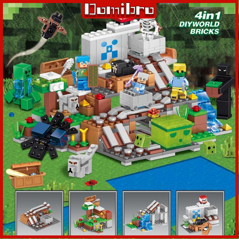 MC Building Block Farm and Villages Field Cave Trap Leksaker för barn