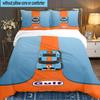 3PCS Gulf Car Bedding Set,Including 1pc Duvet Cover And 2pcs Pillowcases Perfect for Bedroom, Dormitory, Large size Fan Christmas gift