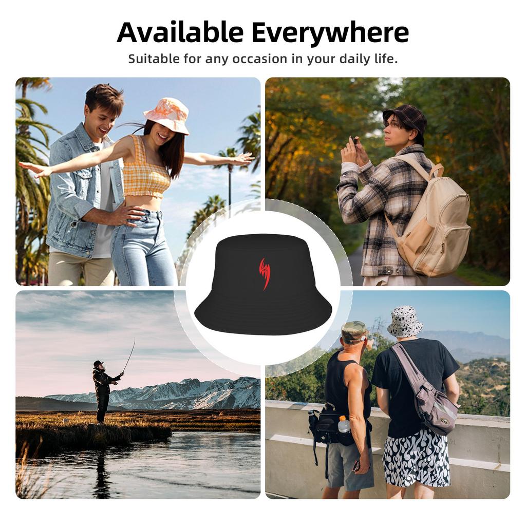 Jin Kazama Tekken Bucket Hat  Hawaii Fisherman Caps Foldable Travel Hiking Sun Hats For Men Women Retro Graphic Cap