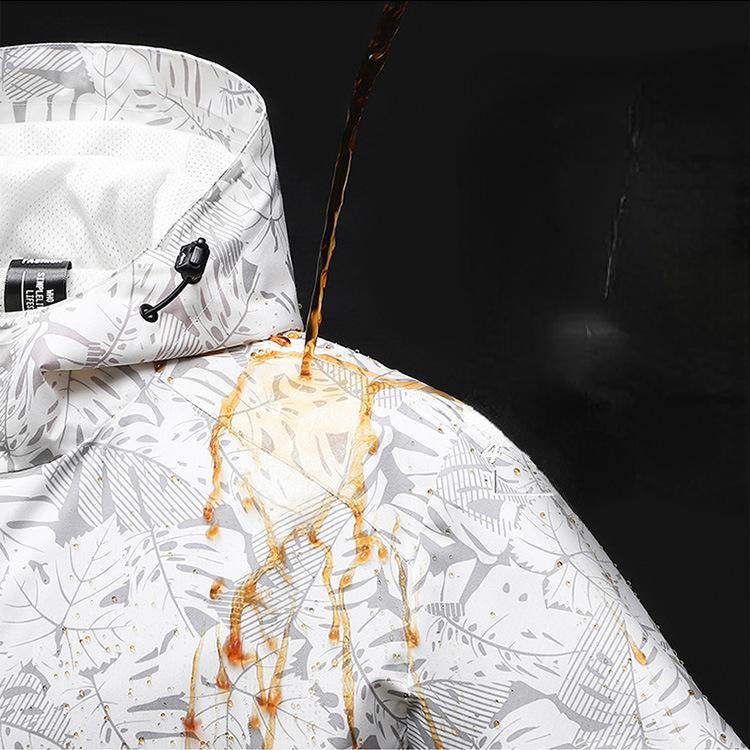 Men Jacket Maple Leaf Hiking Fishing Sports Windbreaker Jacket