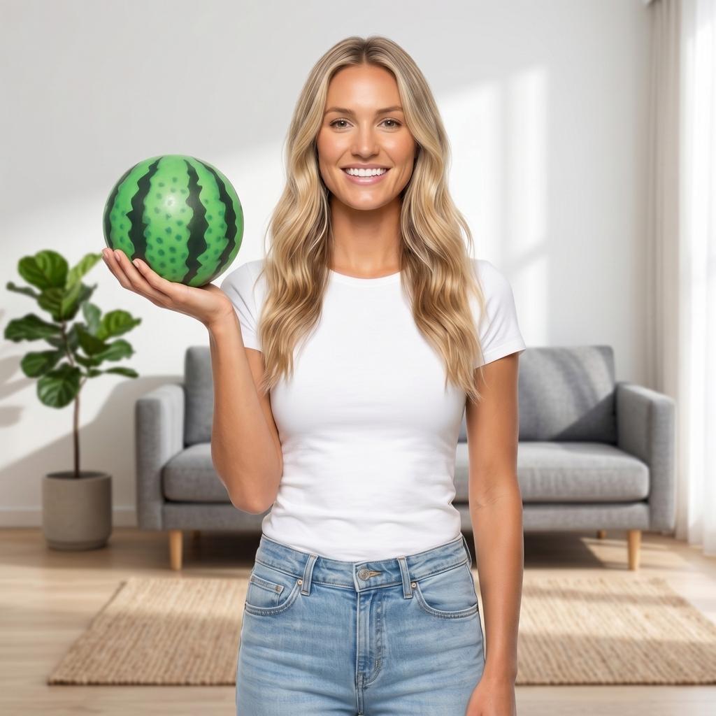 Oversized TPR Bead Watermelon Shaped Stress Relief Toy for Squeezing and Sensory Relaxation Suitable for Adults and Kids