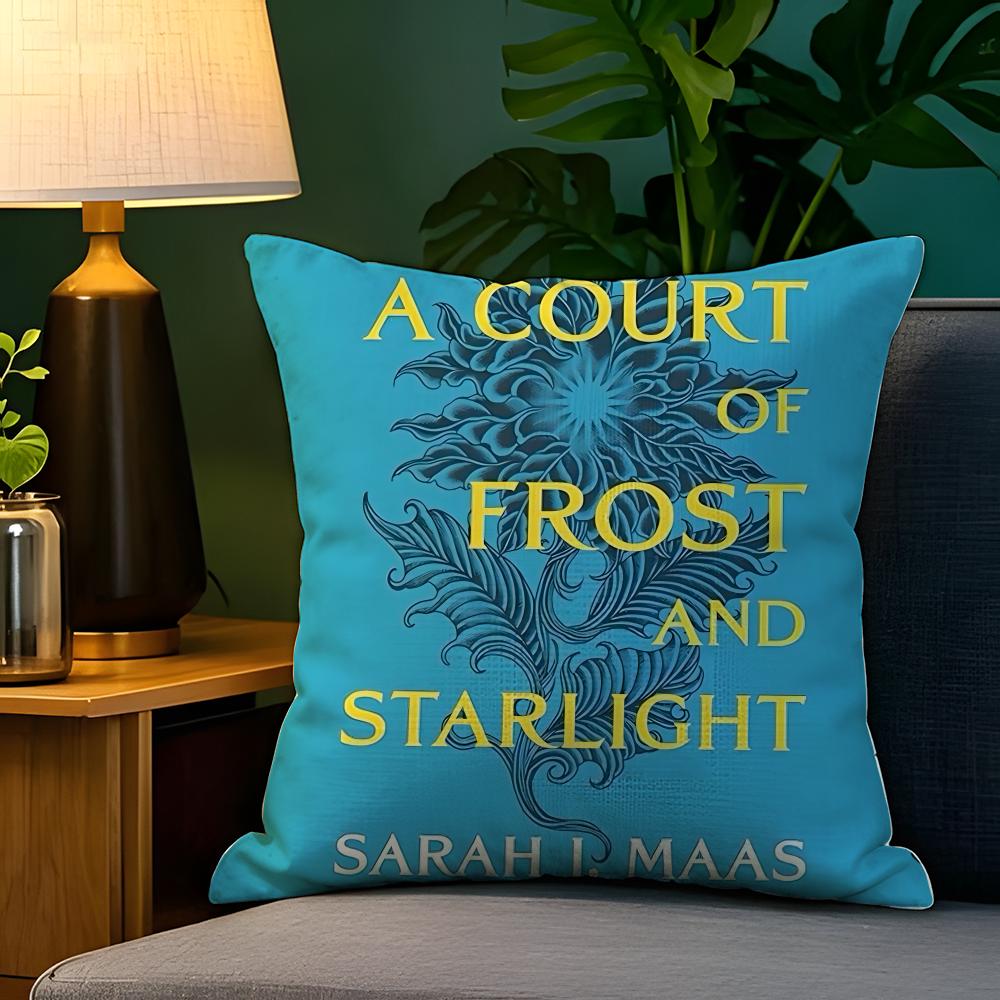 Fantasy Novel AA Court of Thorns and Roses Pillow Case Natural Linen Pillow Case DoubleSided Decor Sofa Pillowcase Home Decor