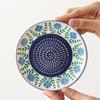 Manual Garlic Sauce Bowl Textured Raised Glazed Floral Painted Ginger Grating Plate with Cleaning Brush Handcrafted