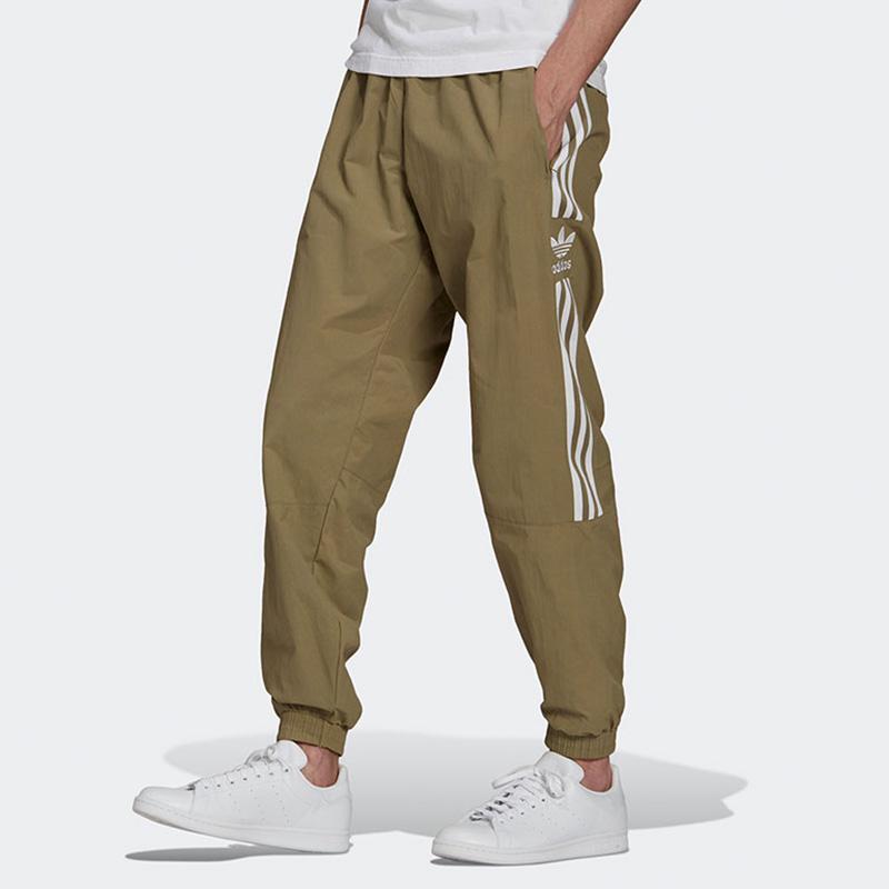 Adidas Originals Lock Up Track Pants With Striped Logo Men Bottoms Green H41386