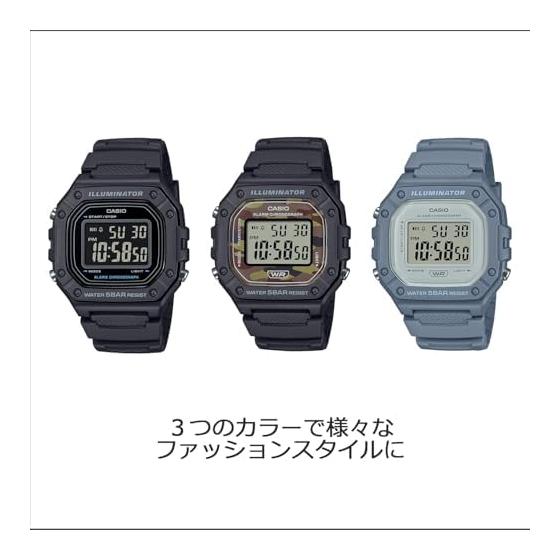 [Casio] Relógio Casio Collection [Produto genuíno doméstico] Modelo limitado pela web W-218H-1BJF Masculino Preto
