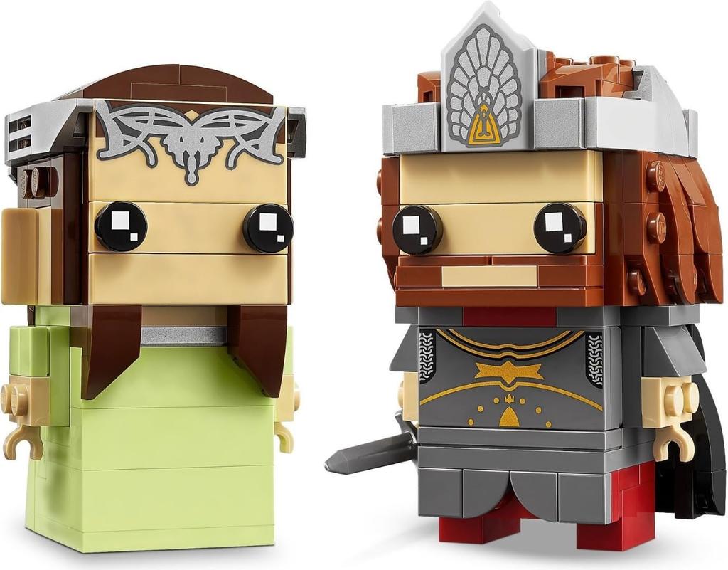 LEGO BrickHeadz Aragorn & Arwen 40632, Ages 10 and Up