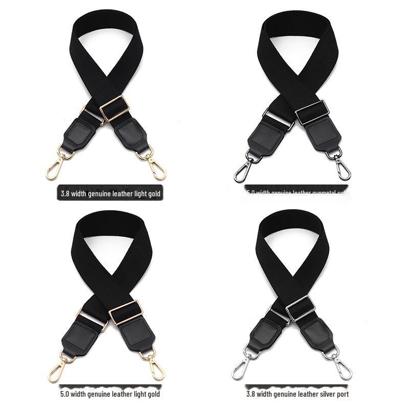 Women's Black Adjustable Crossbody Shoulder Strap Replacement - Wide Strap Accessory
