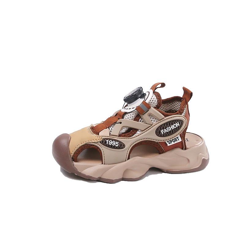 Summer Child Sandals New Fashion Versatile Boy Shoe Rotating Button Breathable Sports Sandal Comfort Kid Shoes Light Beach Shoes