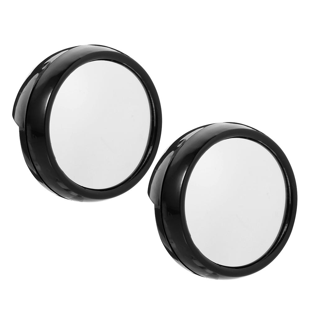 2 Pcs Rearview Mirror Computer Mirrors for Monitor Laptops Computers Convex Desks 7.5X7.5CM чёрный
