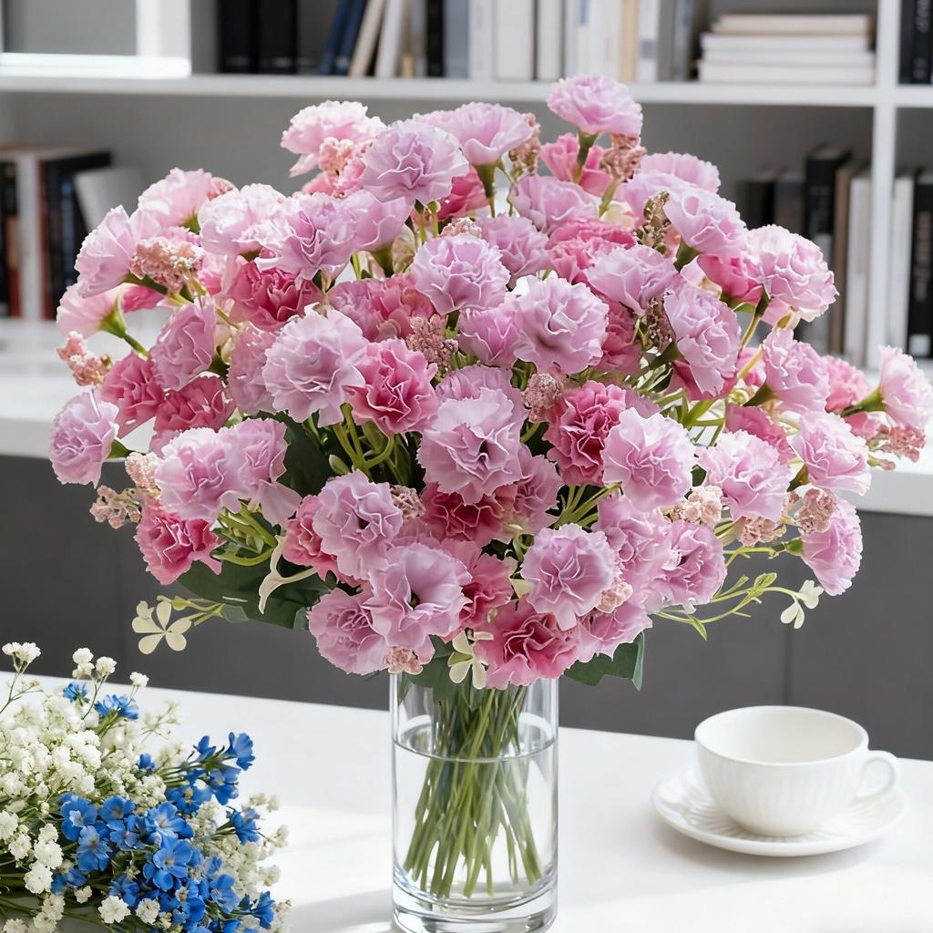 5/10pcsArtificial Flowers Small Carnation For Wedding Arch Decor Festival Garland accessories Home Room Floral Arrangement