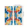 2pcs Vibrant Tie-Dye Blackout Curtains, Boho Hippie Spiral Art Design, Semi-Transparent Polyester - Colorful Red/Blue/Yellow Pat
