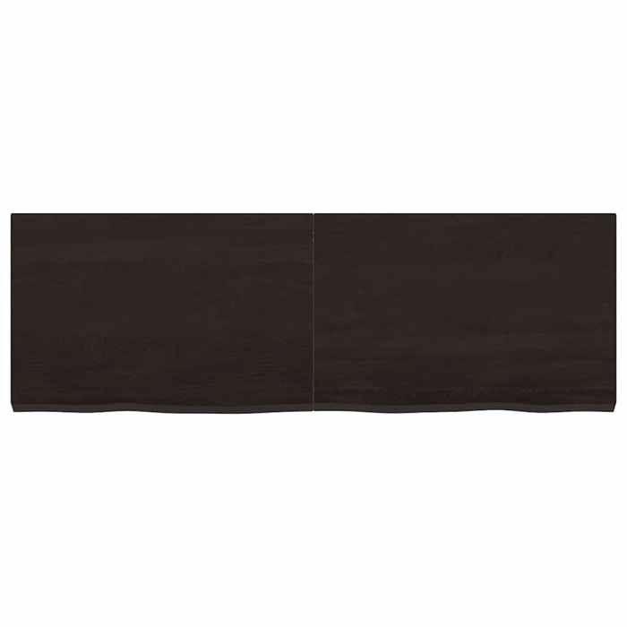 VidaXL Wall Shelf Dark Grey 120x40x4 Cm Solid Treated Oak Wood 363814