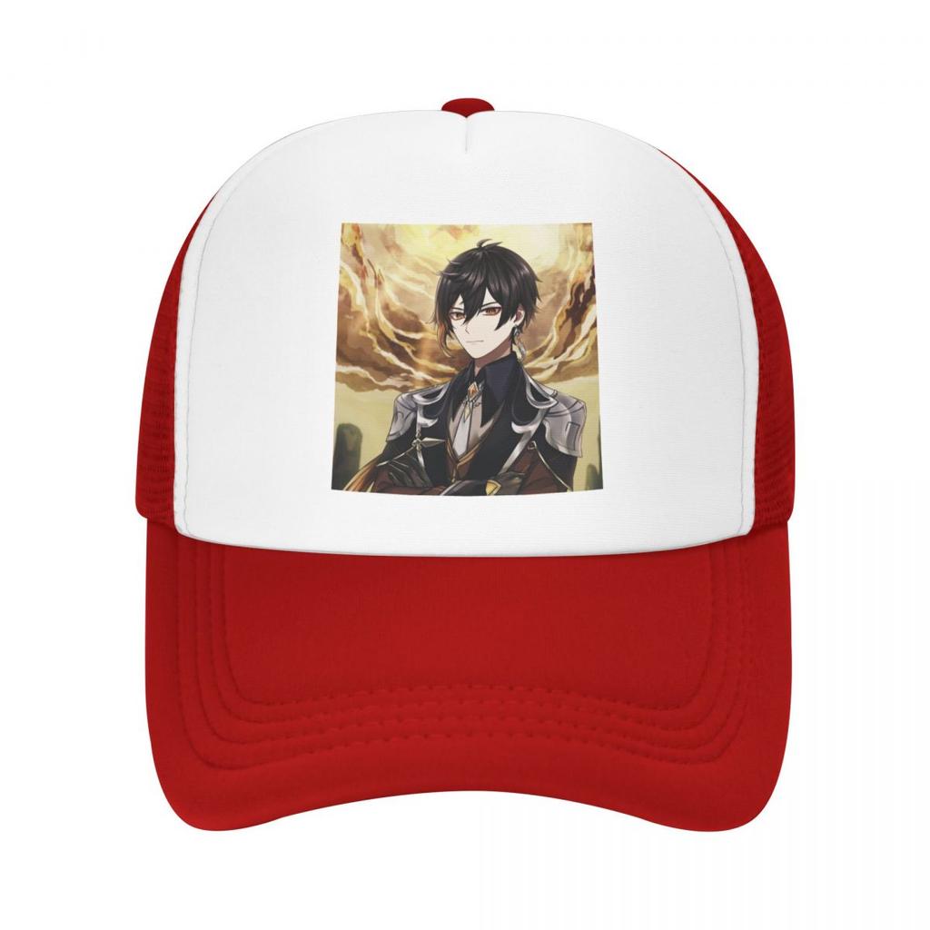 Classic Zhongli Genshin Impact Baseball Cap Women Unisex Adjustable Anime Game Trucker Hat Sports Snapback Hats Summer Caps
