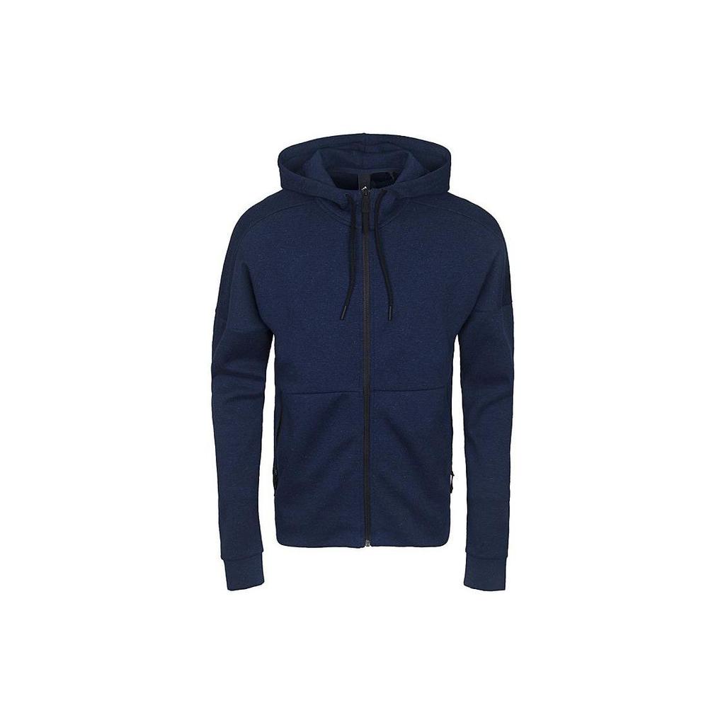 Adidas ID & Icon Series Minimalist Casual Logo Hooded Jacket Men Outerwear Dark-Blue B45728
