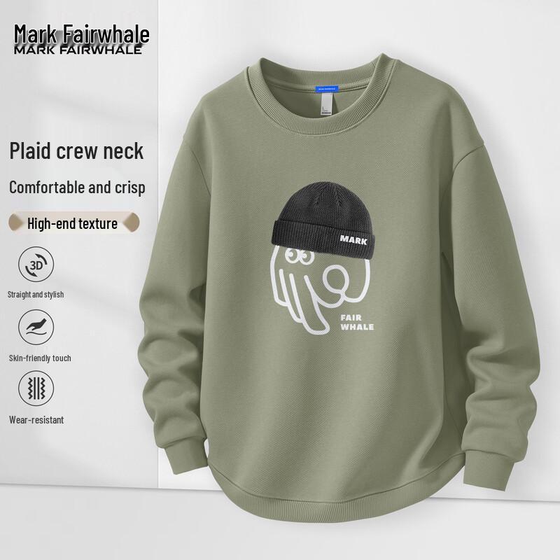 Mark Fairwhale Men s American Style Crewneck Sweatshirt M